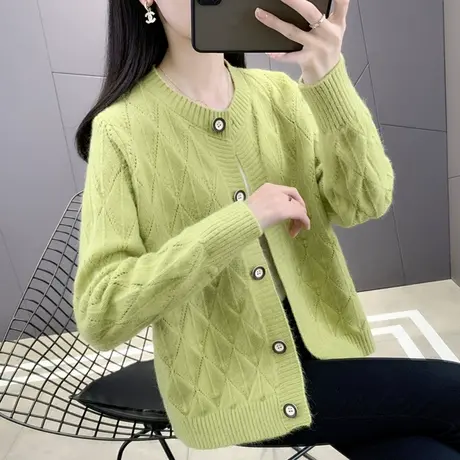 开衫毛衣外套女2023年新款女士针织开衫毛衣厚2022年新款秋冬上衣商品大图