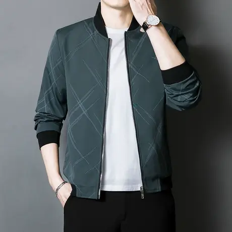 冬季日系痞帅潮牌棒球领夹克外套男士宽松防风衣服2024新款秋冬款商品大图