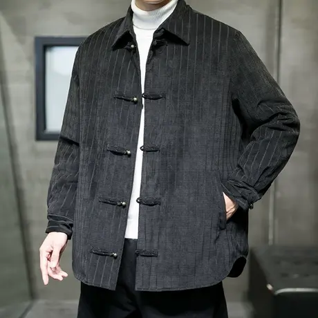 冬季棉衣男中式保暖中国风大码宽松外套盘扣布扣复古民族风男装潮商品大图