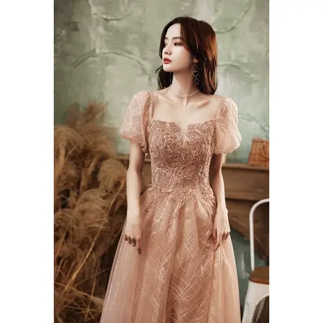 高端晚礼服裙女2023新款宴会气质名媛主持人年会长款公主高级质感图片