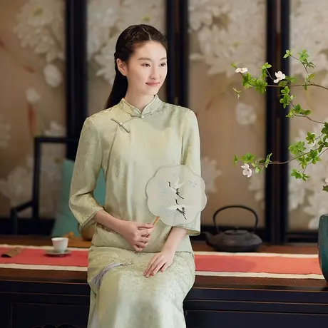 素飞新中式改良旗袍复古民国风女装日常可穿气质高端连衣裙茶服夏图片