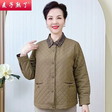 中老年女装妈妈衬衫新款中年人时尚减龄上衣洋气高贵春秋厚款外套图片