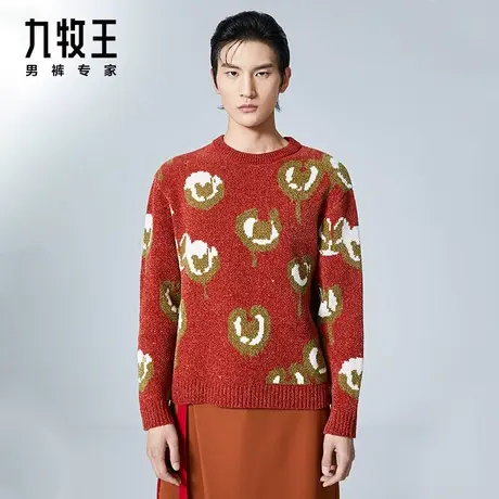 [时尚秀款]九牧王男装毛衫青年男士时尚雪尼尔弹力保暖上衣DN图片