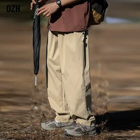 男士工装直筒休闲裤男秋季宽松户外设计感裤子2023年新款潮牌男裤商品大图