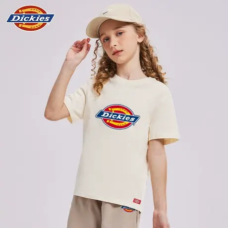 Dickies童装女童短袖t恤夏季儿童美式休闲纯棉半袖女孩运动体恤A图片