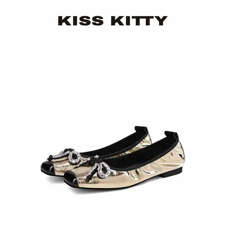 KISSKITTY女鞋平底单鞋女25年夏新款瓢鞋一脚蹬通勤百搭不累脚图片