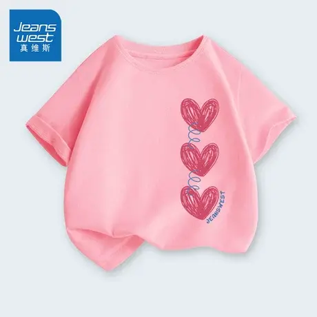 真维斯童装女童t恤短袖夏季女大童夏天纯棉洋气上衣儿童夏装半袖商品大图