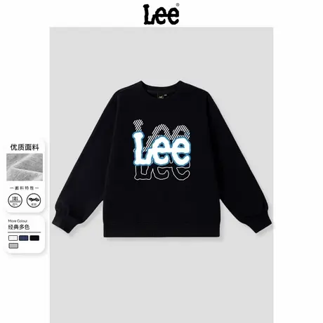 Lee童装男童秋装卫衣2025新款儿童早秋帅气字母上衣男孩潮流长袖商品大图