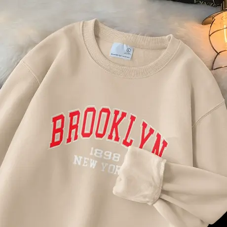 320g重磅卫衣男生春秋季加绒加厚长袖t恤秋冬款潮流圆领无帽上衣商品大图