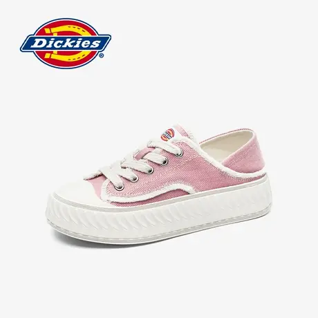 Dickies女鞋2025年夏季新款帆布鞋女厚底粉色甜美百搭学院休闲鞋图片