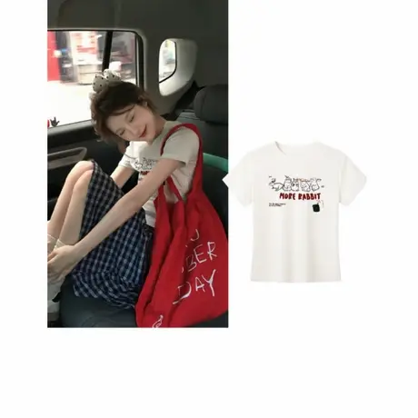 2025新款白色正肩修身短袖女t恤夏设计感小众美式显瘦短款上衣女商品大图