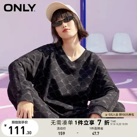 【买5免1】ONLY奥莱夏季圆领百搭樱桃图案设计感潮流卫衣女图片
