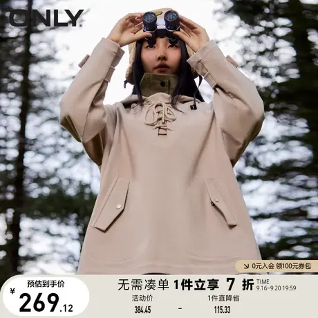 【买5免1】ONLY奥莱夏季时尚潮流百搭气质短款风衣外套女商品大图