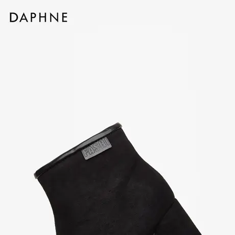 Daphne/达芙妮粗跟2020商场新款绒面时装靴时尚百搭优雅女短靴图片