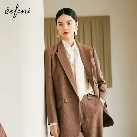 【商场同款】伊芙丽2021冬季新款韩版内搭套头针织衫女1CA432341商品大图