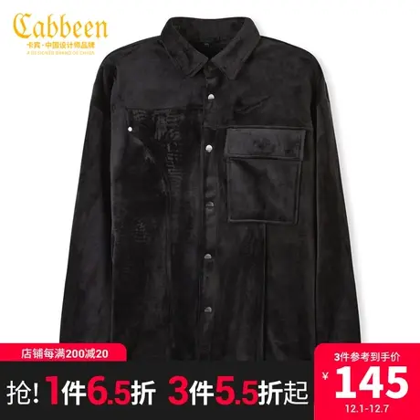 卡宾男装休闲衬衫宽松复古时髦外套质感光泽W商品大图
