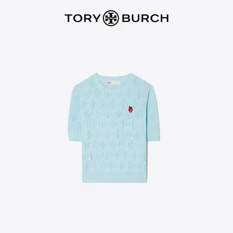 【12期免息 新品】TORY BURCH 汤丽柏琦 草莓印花圆领毛衣 156644图片