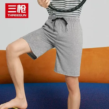 三枪家居短裤男士果冻棉透气舒适春夏新品宽松休闲睡裤五分中裤图片