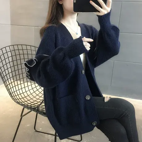 毛衣2023年新款女装秋冬季秋款秋装女士针织开衫宽松百搭外穿爆款图片