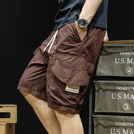 冰丝速干工装短裤男士五分裤夏季薄款潮牌5分男裤宽松大码23裤子商品大图