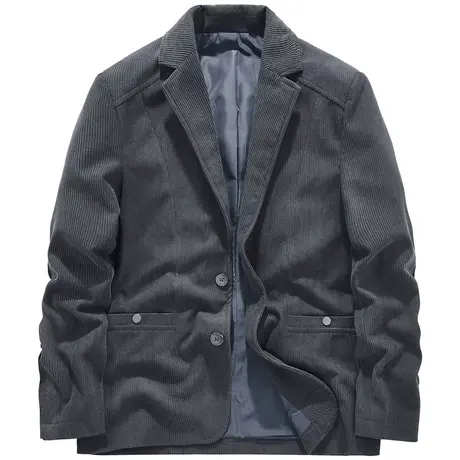 VIP小西装外套春秋2023新款灯芯绒西服男士薄款夹克休闲便西简约商品大图