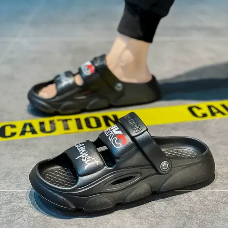 雨鞋户外休闲钓鱼胶鞋踩屎感厨房防滑鞋赶海鞋开车两用劳保凉拖鞋商品大图