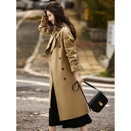时尚气质温柔重工长款风衣女士2023年秋季新款百搭通勤上班族外套商品大图