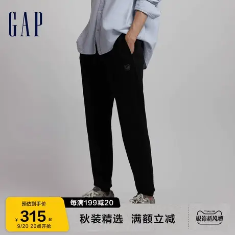 Gap男装秋季2023新款空气三明治休闲卫裤760372运动束脚长裤图片