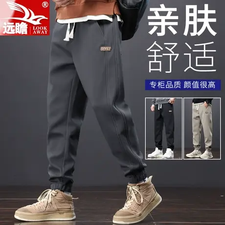 束脚卫裤男士春秋季2023新款宽松运动裤潮牌百搭工装休闲裤子男款商品大图