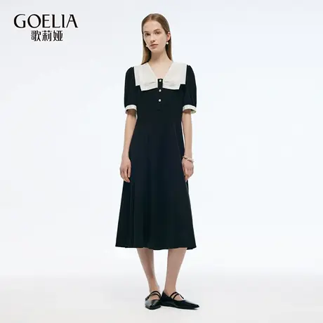 歌莉娅夏季新品短袖针织连衣裙1E6R4H900图片
