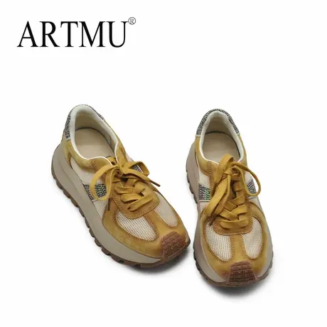 Artmu阿木内增高厚底老爹鞋女夏季新款休闲网面运动鞋拼色德训鞋商品大图
