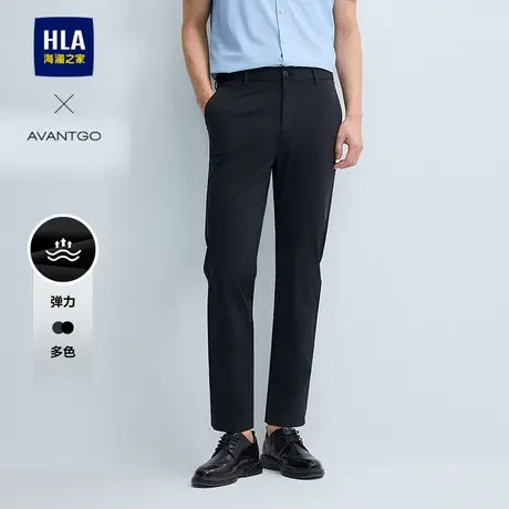 HLA/海澜之家轻商务经典系列休闲裤25春秋新通勤弹力合体直筒裤男商品大图