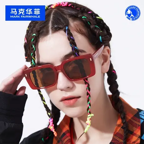 MARK马克华菲韩版窄框长方形太阳镜女款偏光墨镜女时尚前卫配近视图片