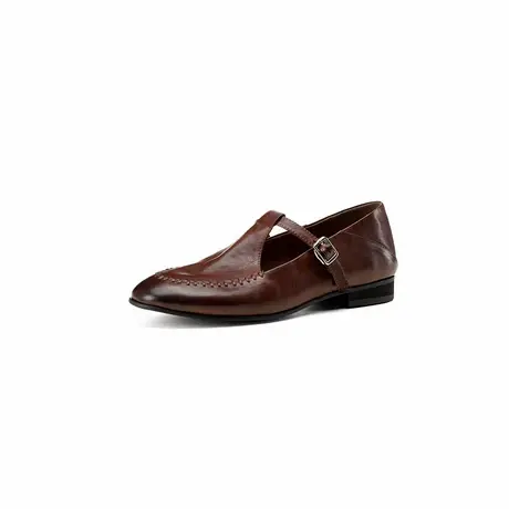 Nine West/玖熙复古高级感玛丽珍鞋女丁字扣带平底单鞋乐福鞋女商品大图
