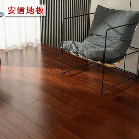 安信圆盘豆红袖全实木地板地热地暖锁扣纯实木野生原木天然环保图片