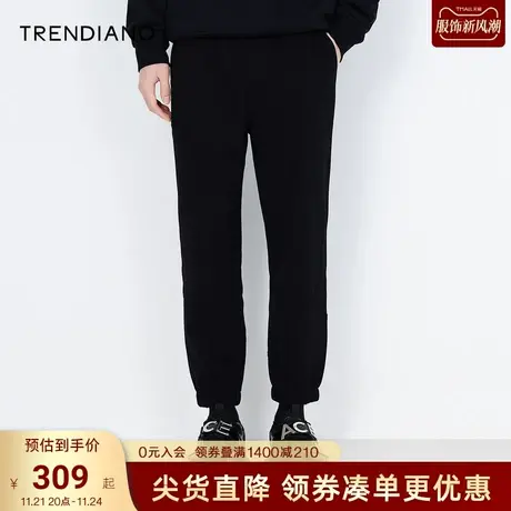 TRENDIANO秋冬男装潮牌新款运动风休闲长裤潮流百搭束脚裤商品大图