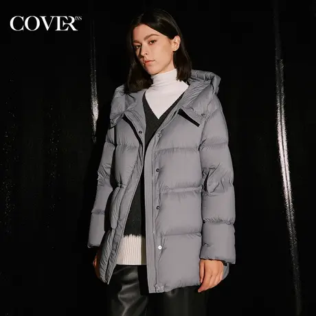 COVER冬季安心绒压线面包羽绒服商品大图
