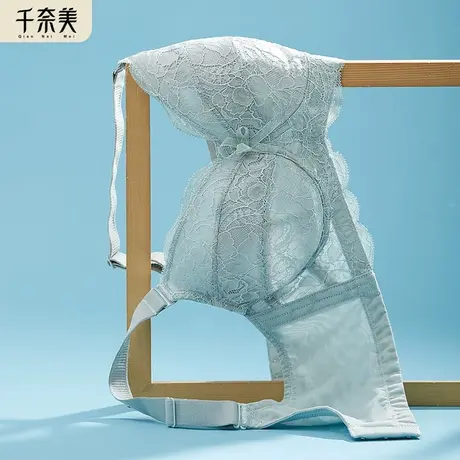 千奈美大码显胸小内衣女薄款无钢圈无海绵大胸显小超薄调整型文胸商品大图