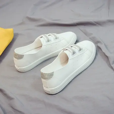 2020夏季新款浅口小白女鞋百搭韩版潮鞋夏款网红透气一脚蹬懒人鞋商品大图