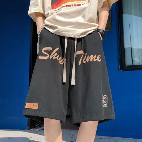 夏季薄款美式短裤男潮牌五分篮球健身跑步宽松大裤衩休闲运动裤子商品大图