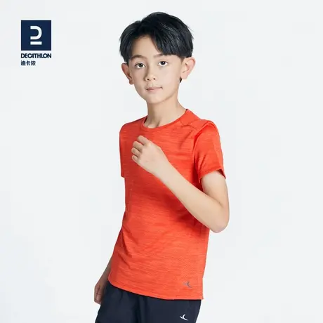 迪卡侬男童t恤儿童春夏运动速干短袖薄款童装透气女童半袖KIDC商品大图