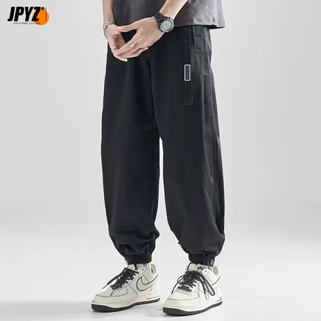 冰丝裤子男春夏季薄款潮流休闲长裤男士工装宽松直筒束脚卫裤潮牌商品大图