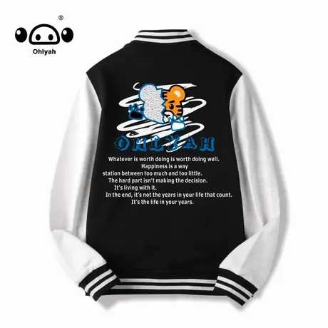 Ohlyah潮牌百搭秋款棒球服女韩版休闲衣服秋季高街港风宽松夹克衫商品大图
