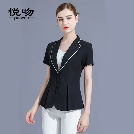 短袖小西装外套女夏百搭短款2023新款OL职业正装西服小个子上衣薄商品大图