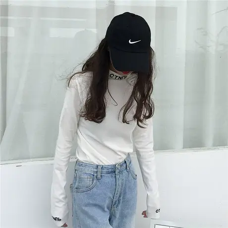 春秋冬季半高领打底衫韩版修身显瘦内搭长袖t恤女装洋气上衣ins潮商品大图