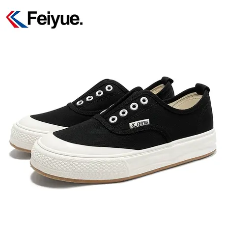 feiyue/飞跃懒人一脚蹬帆布鞋2023秋季款厚底百搭舒适休闲鞋女942商品大图