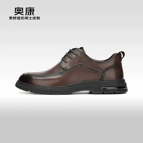 【门店发货】奥康男鞋春秋季新款商务休闲鞋真皮软底舒适皮鞋图片