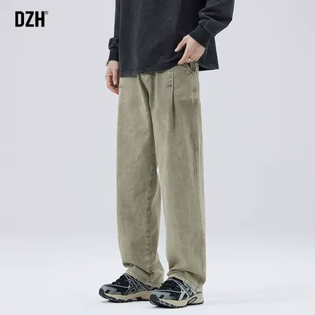 男士美式牛仔裤男秋季宽松裤子男裤直筒裤2023新款休闲长裤工装裤商品大图