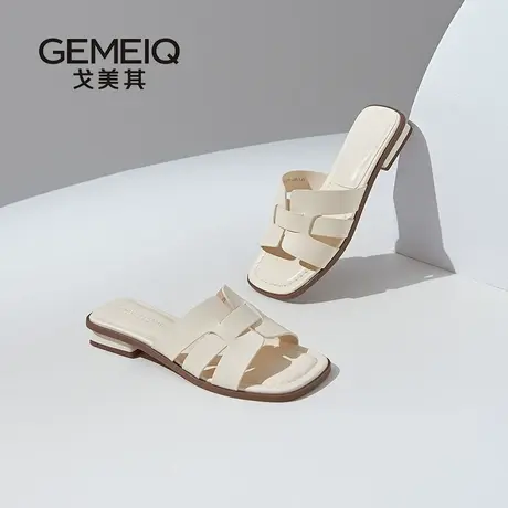 戈美其商场同款凉鞋女2025新款夏季外穿配裙子百搭不累脚凉女单鞋图片