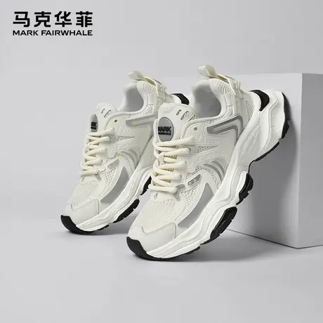 马克华菲老爹鞋男2025夏季新款男士透气增高网面鞋百搭休闲运动鞋商品大图